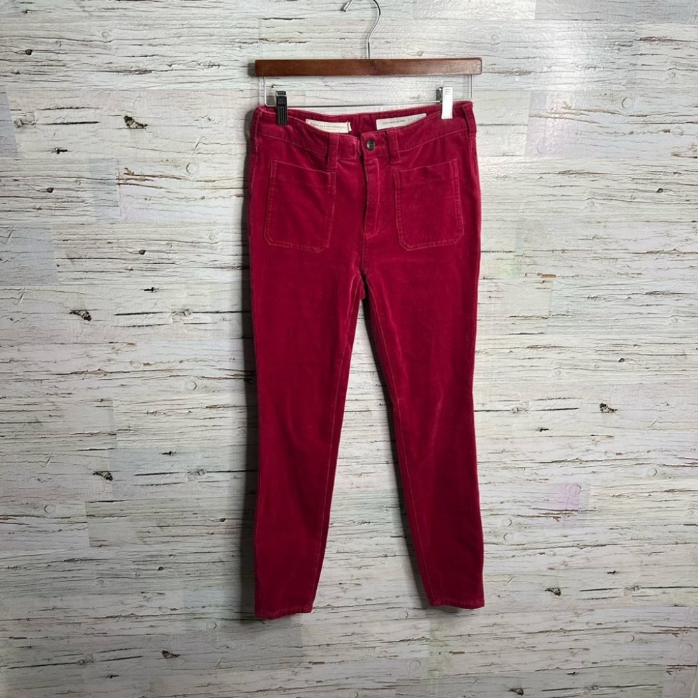 Pilcro and the letterpress High Rise Skinny corduroy pink size 26